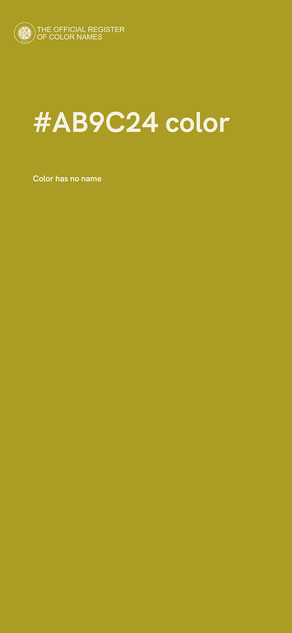 #AB9C24 color image