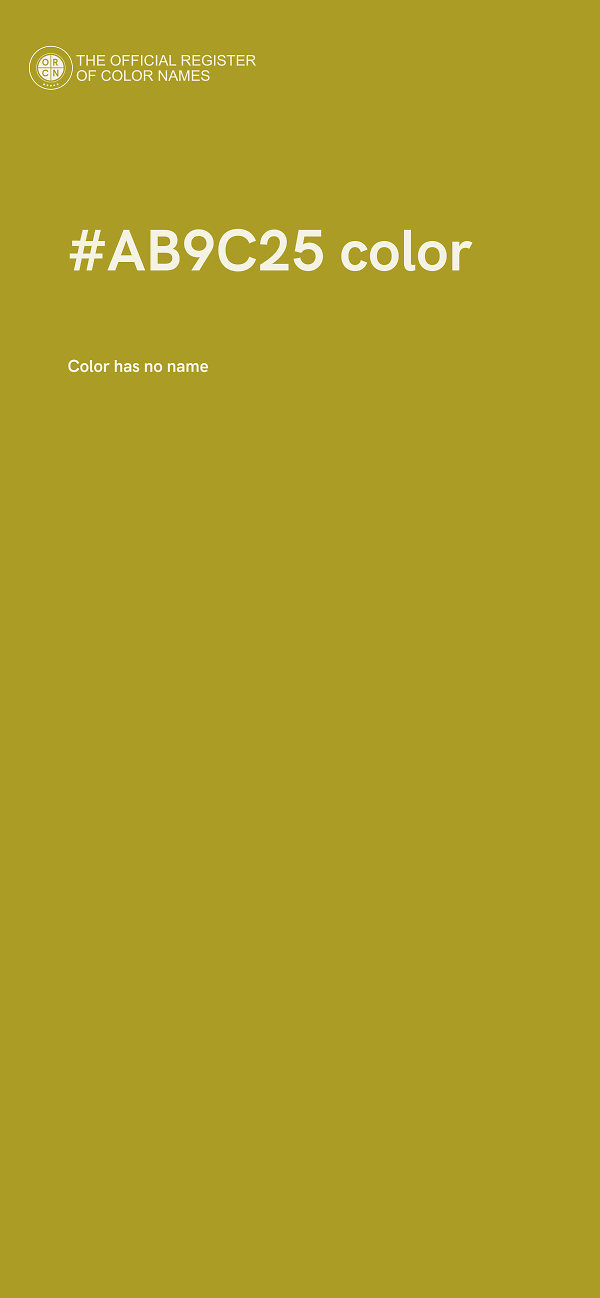 #AB9C25 color image