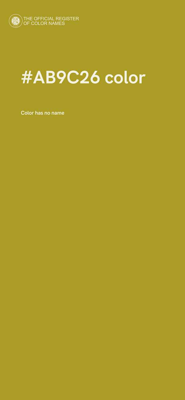 #AB9C26 color image