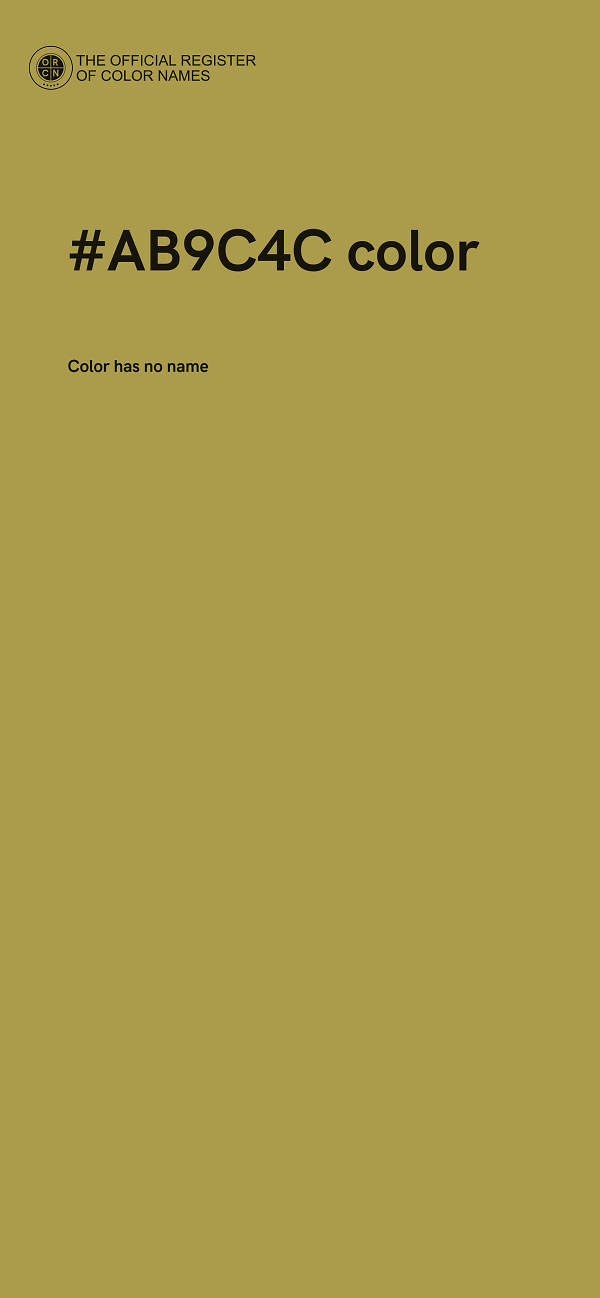 #AB9C4C color image
