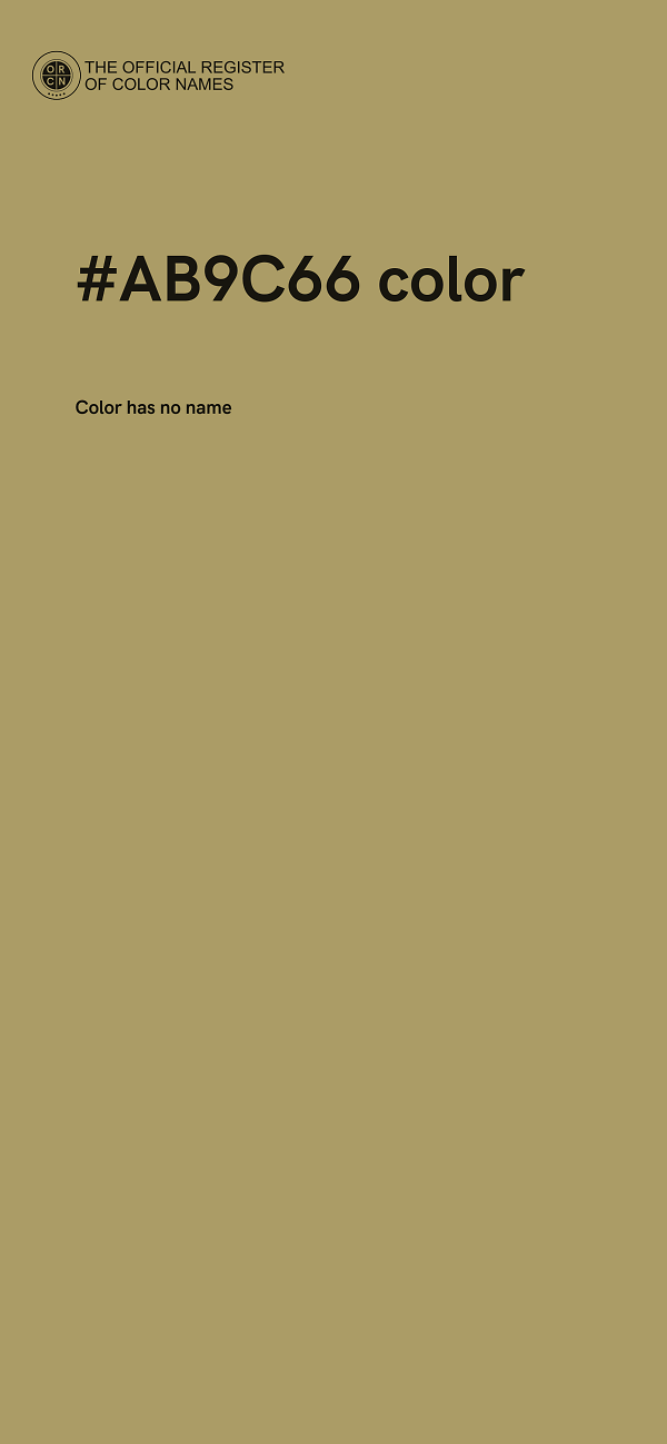 #AB9C66 color image
