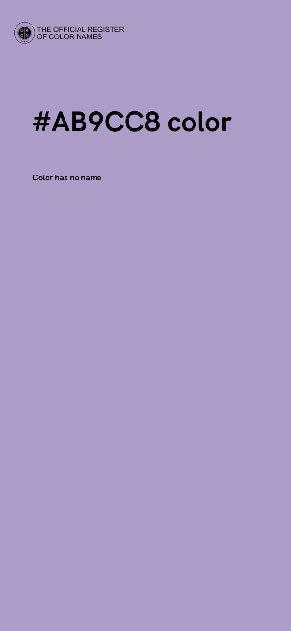 #AB9CC8 color image