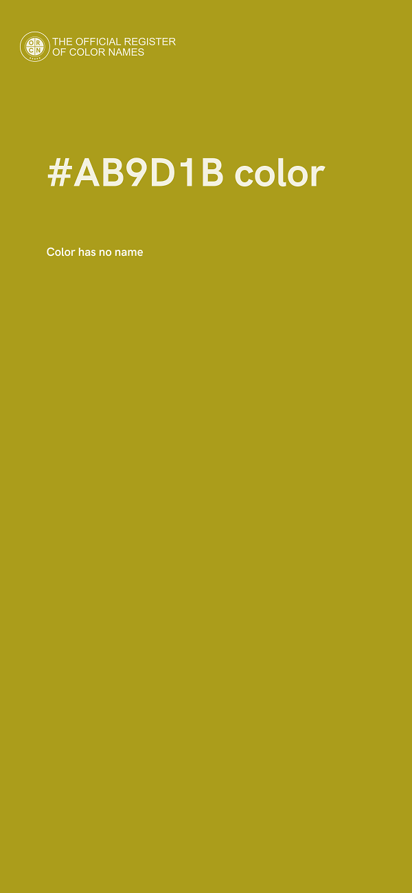 #AB9D1B color image