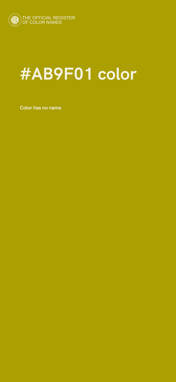 #AB9F01 color image