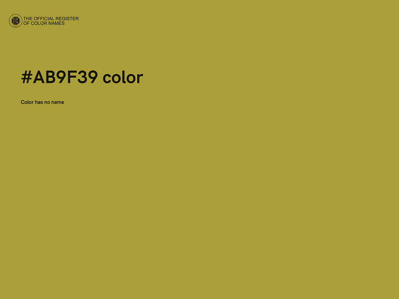 #AB9F39 color image