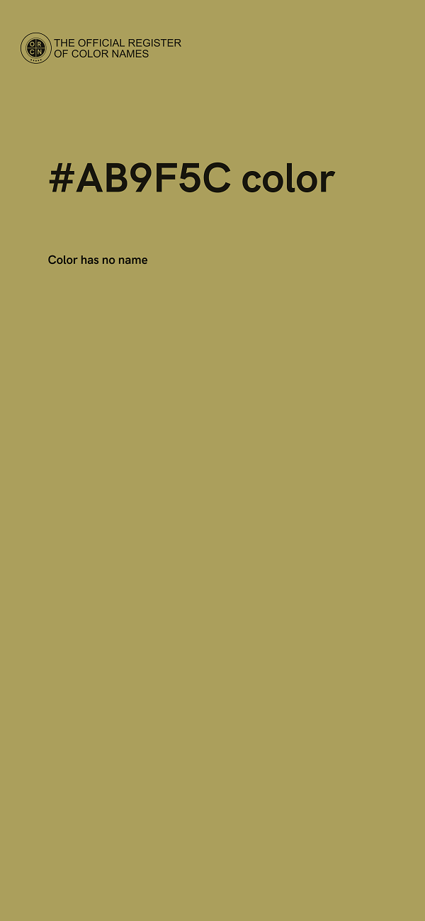 #AB9F5C color image