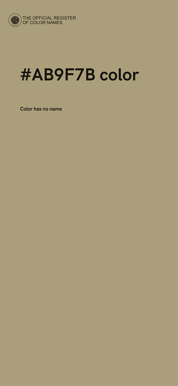#AB9F7B color image