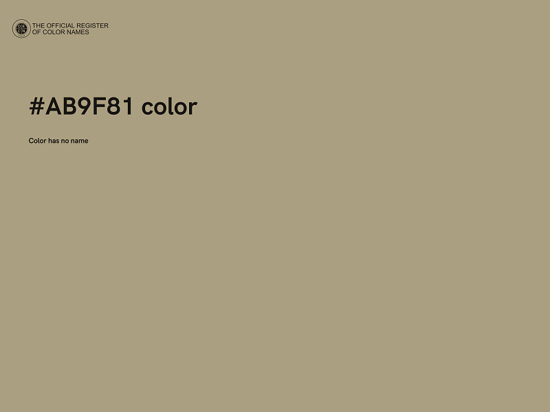 #AB9F81 color image