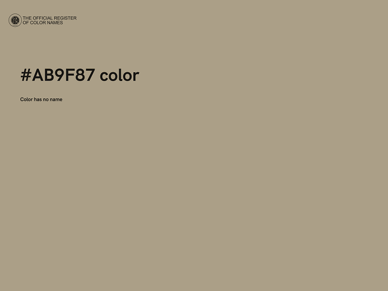 #AB9F87 color image