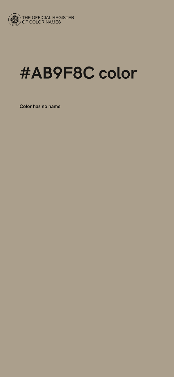 #AB9F8C color image