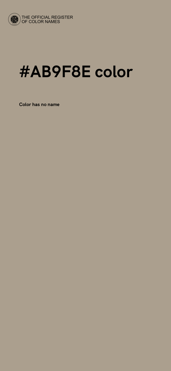 #AB9F8E color image