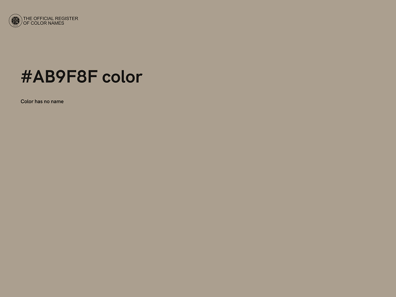 #AB9F8F color image