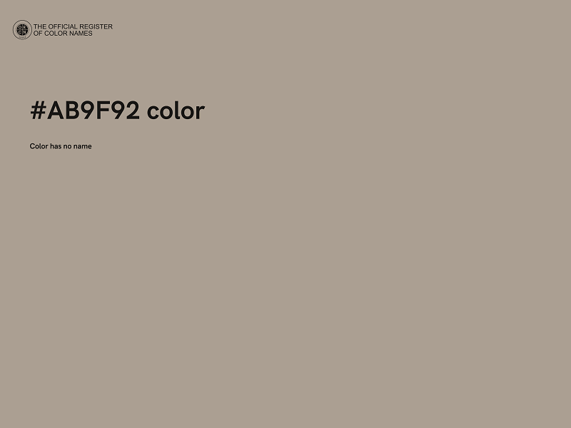 #AB9F92 color image