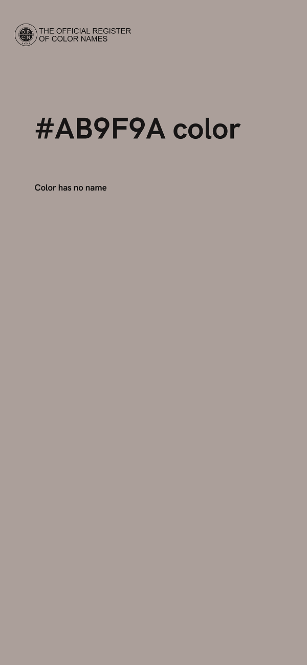 #AB9F9A color image