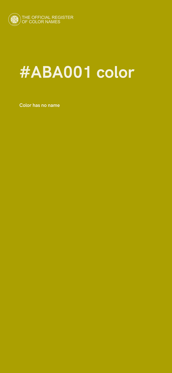 #ABA001 color image
