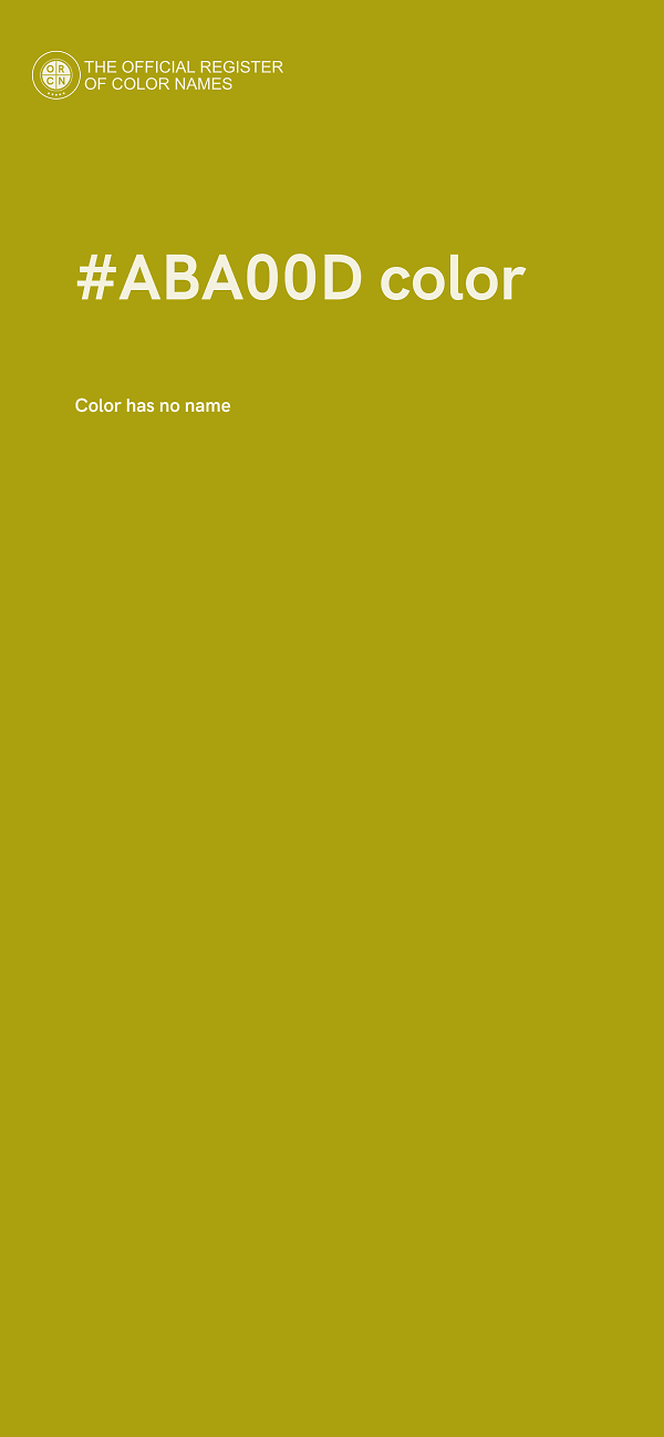 #ABA00D color image