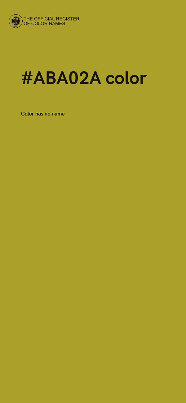 #ABA02A color image