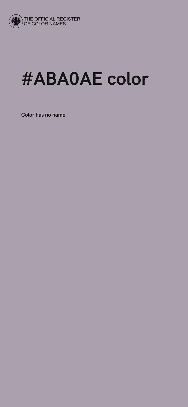 #ABA0AE color image