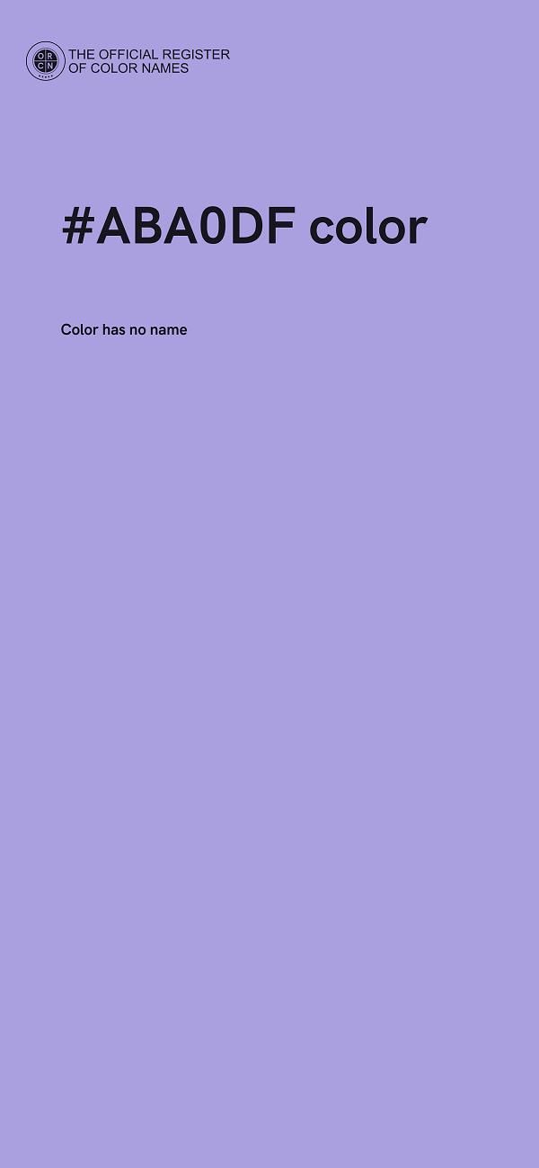 #ABA0DF color image