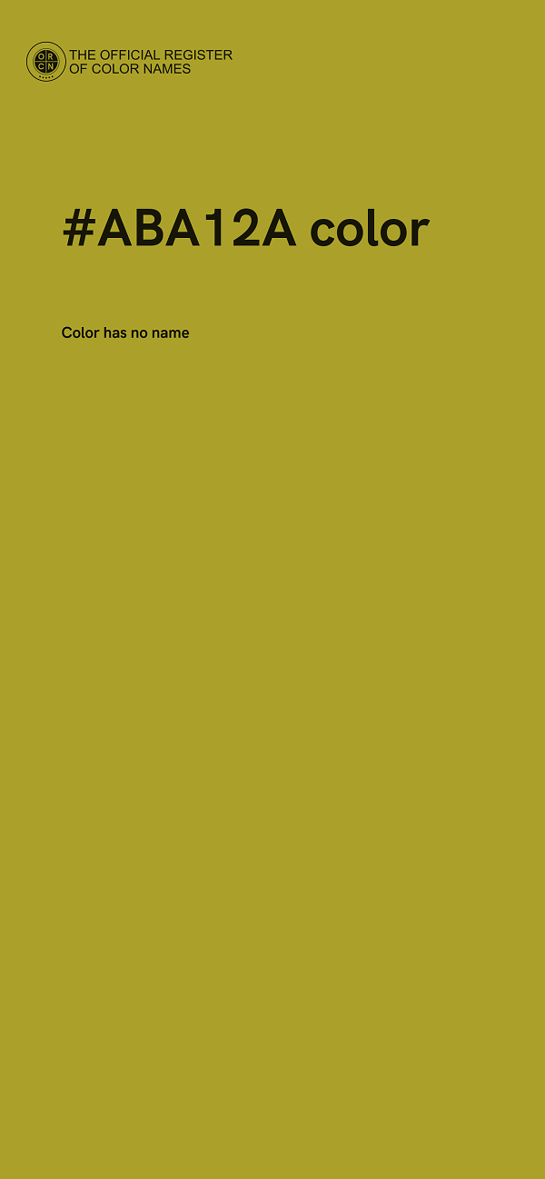 #ABA12A color image
