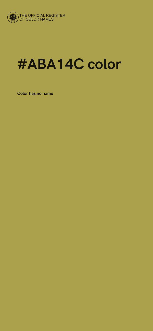 #ABA14C color image