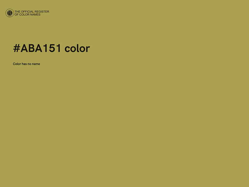 #ABA151 color image