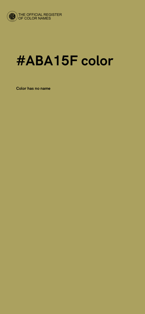 #ABA15F color image