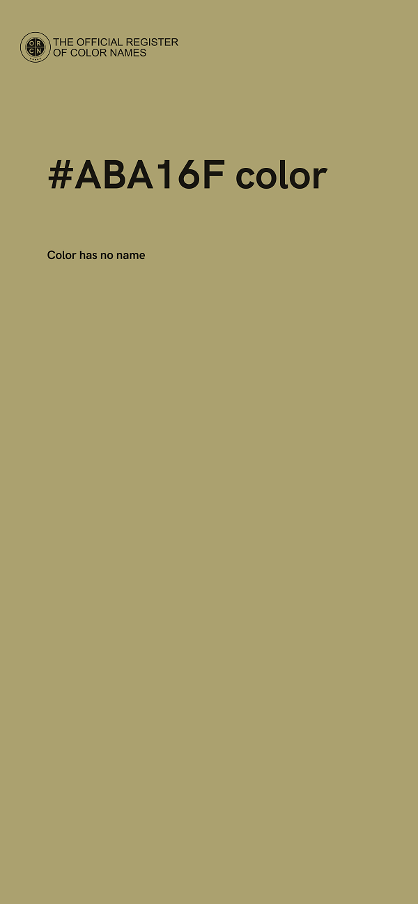 #ABA16F color image
