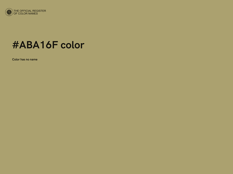 #ABA16F color image