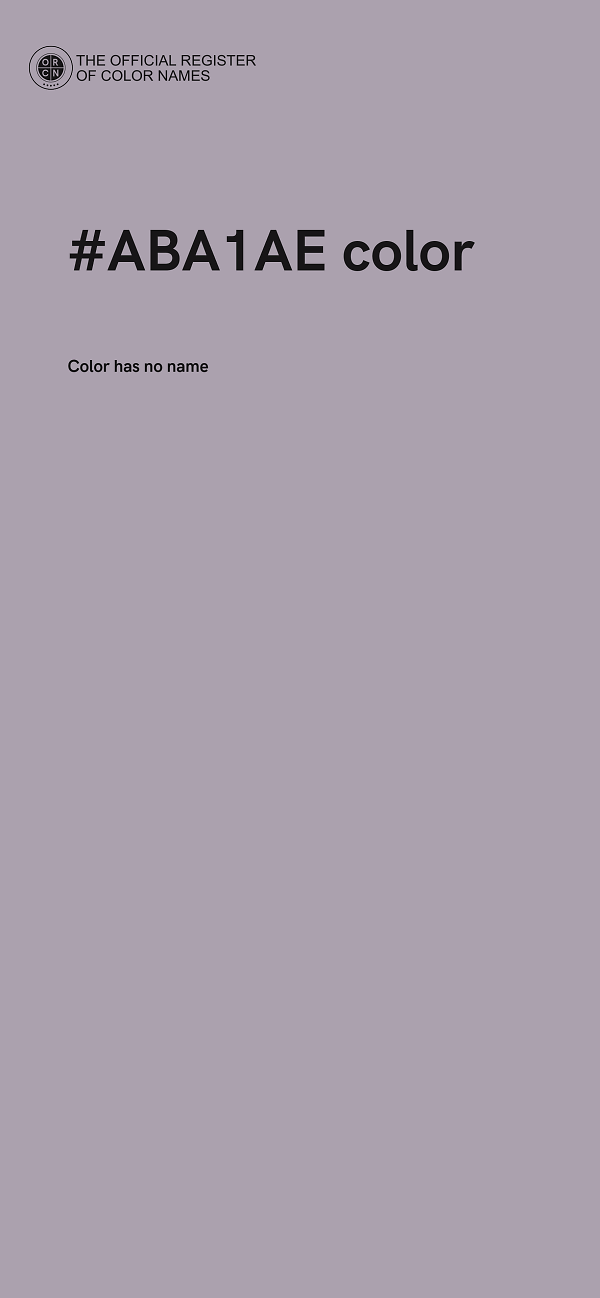 #ABA1AE color image