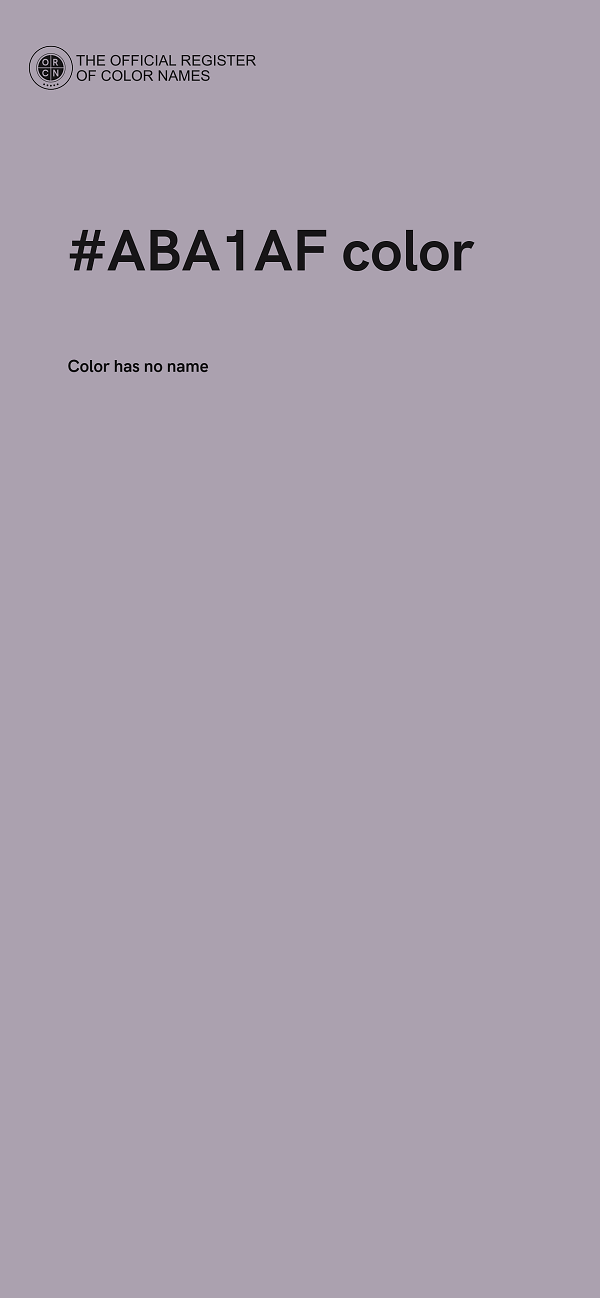 #ABA1AF color image