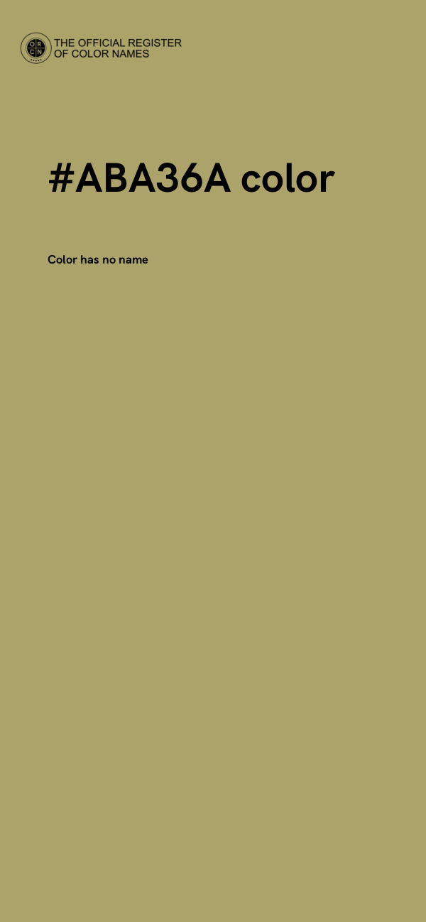 #ABA36A color image