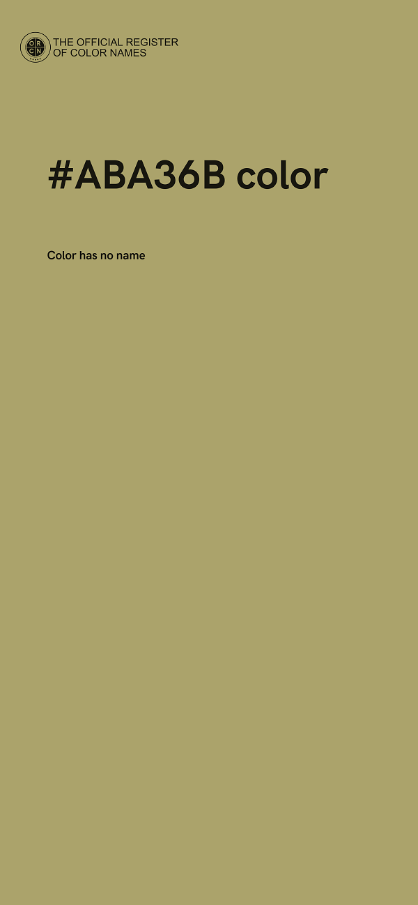 #ABA36B color image