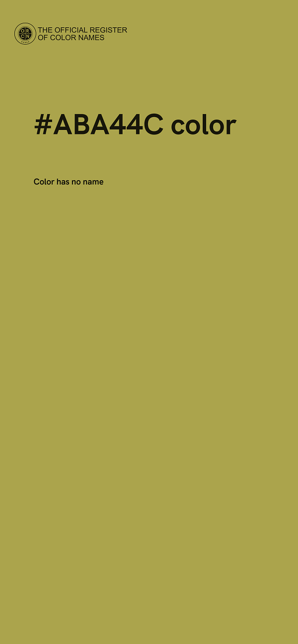 #ABA44C color image