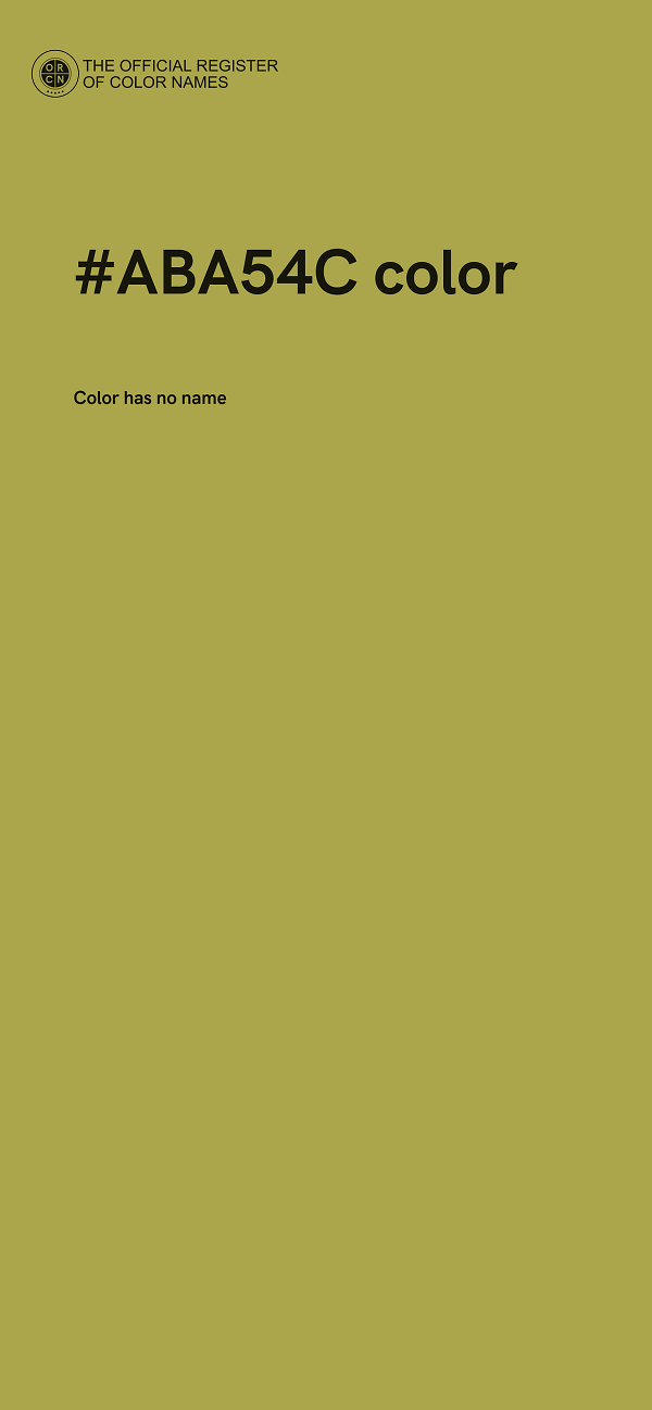 #ABA54C color image