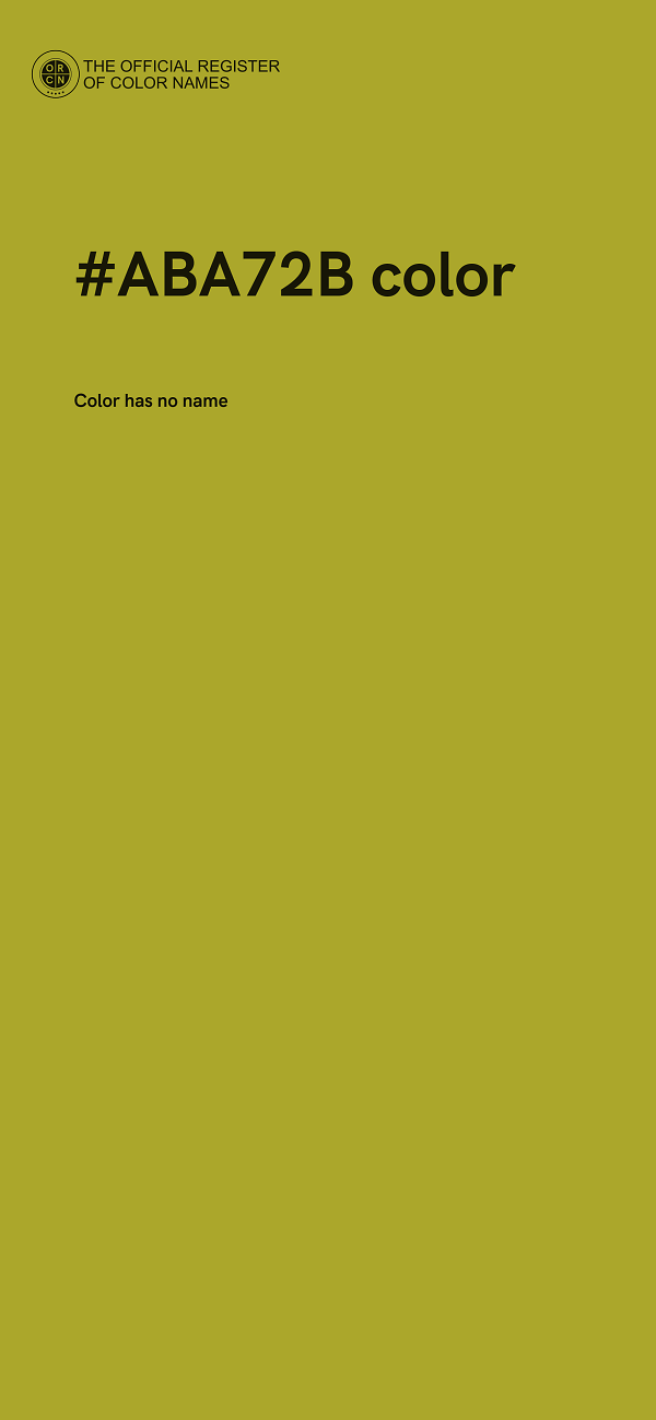 #ABA72B color image