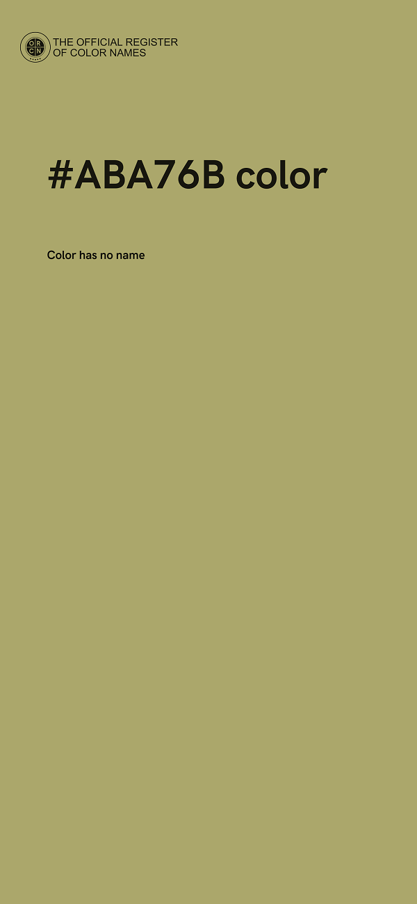 #ABA76B color image