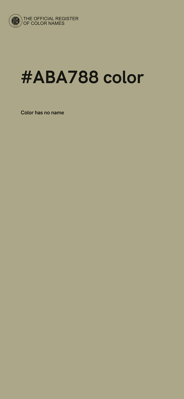 #ABA788 color image