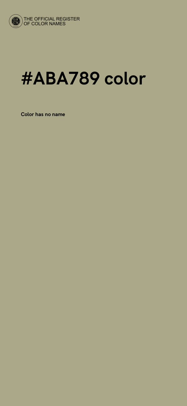 #ABA789 color image