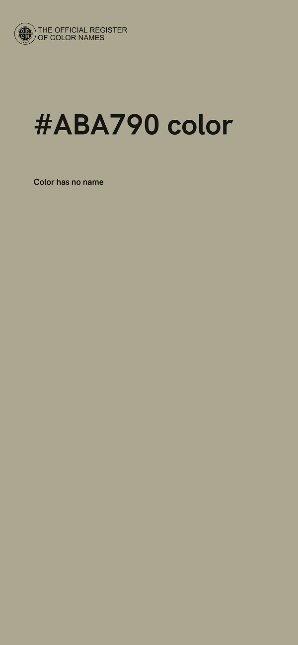 #ABA790 color image