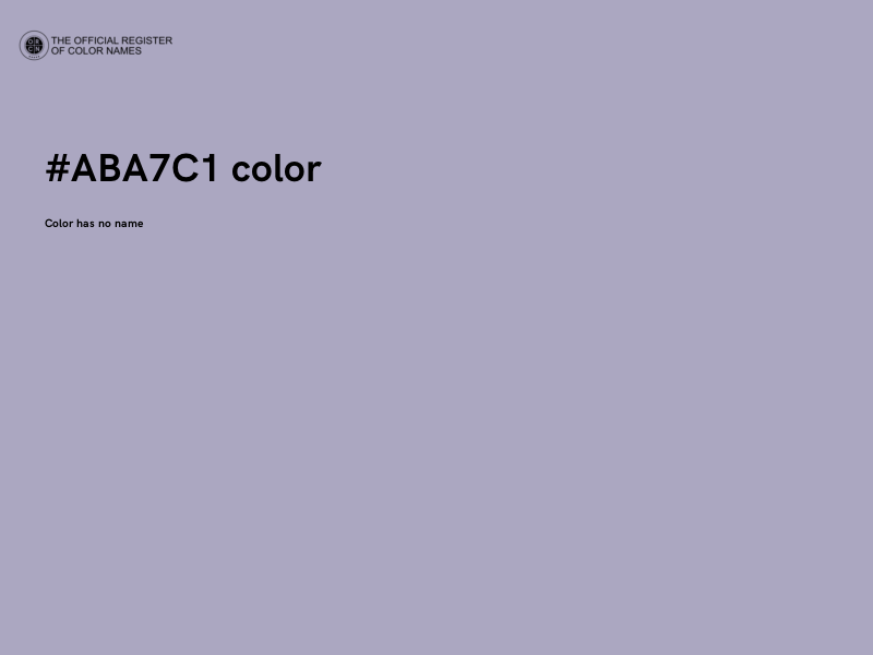 #ABA7C1 color image