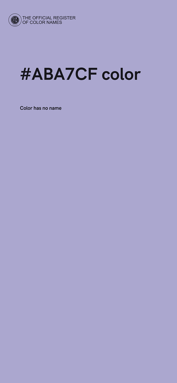 #ABA7CF color image
