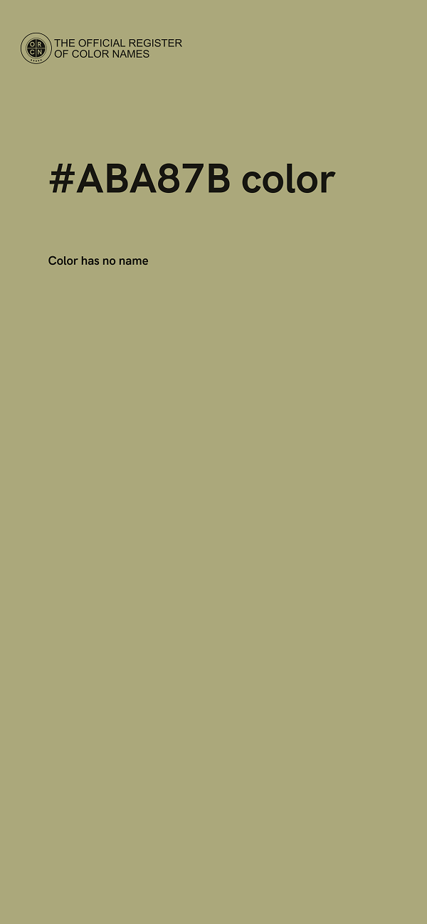 #ABA87B color image
