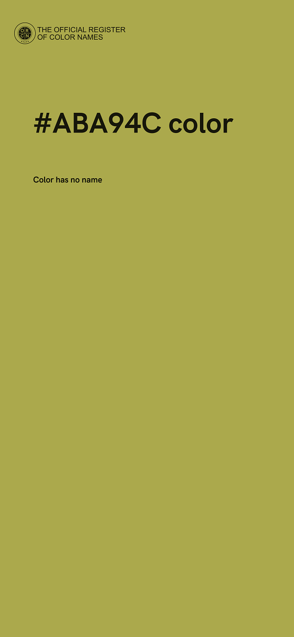 #ABA94C color image