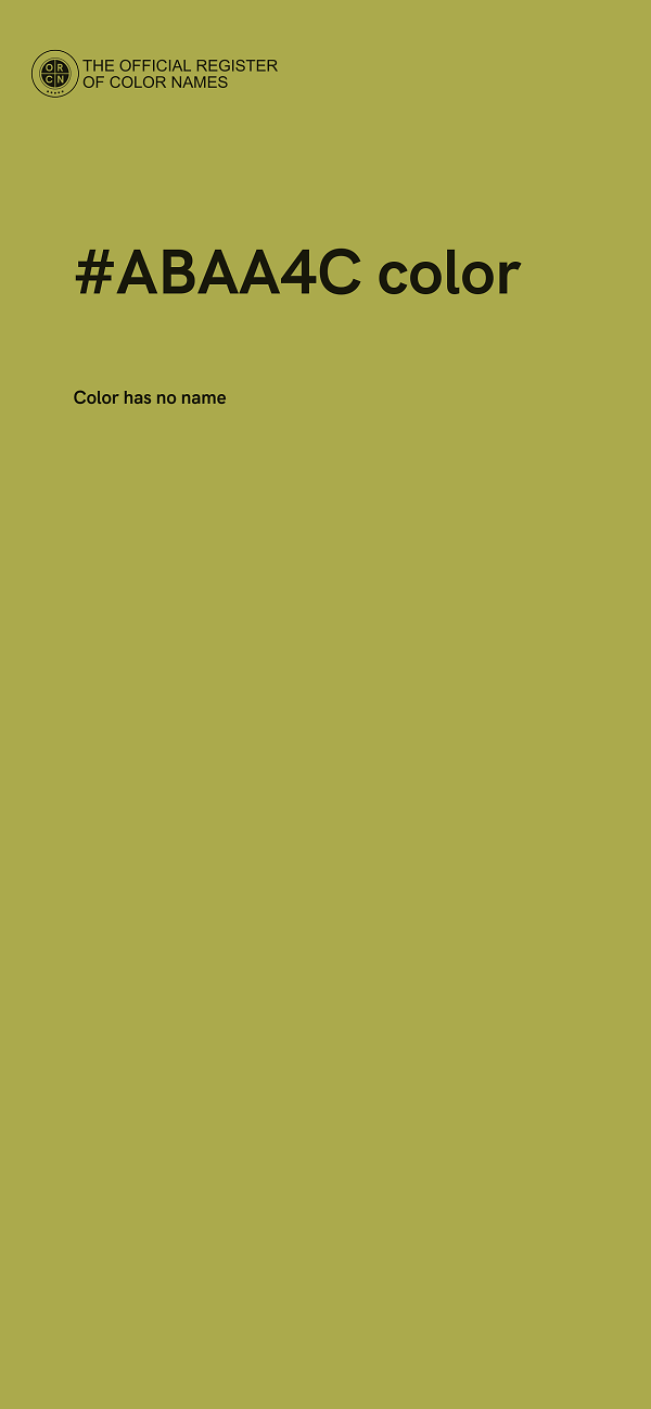 #ABAA4C color image