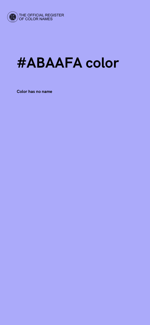 #ABAAFA color image