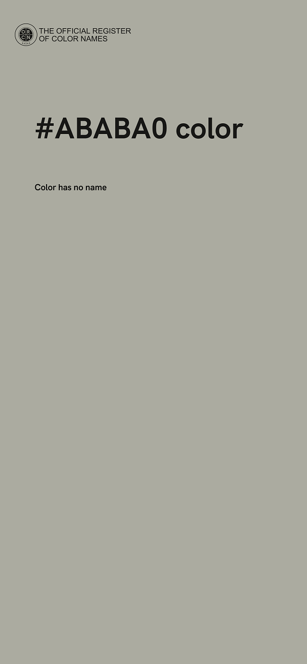 #ABABA0 color image