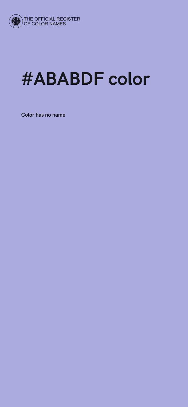 #ABABDF color image