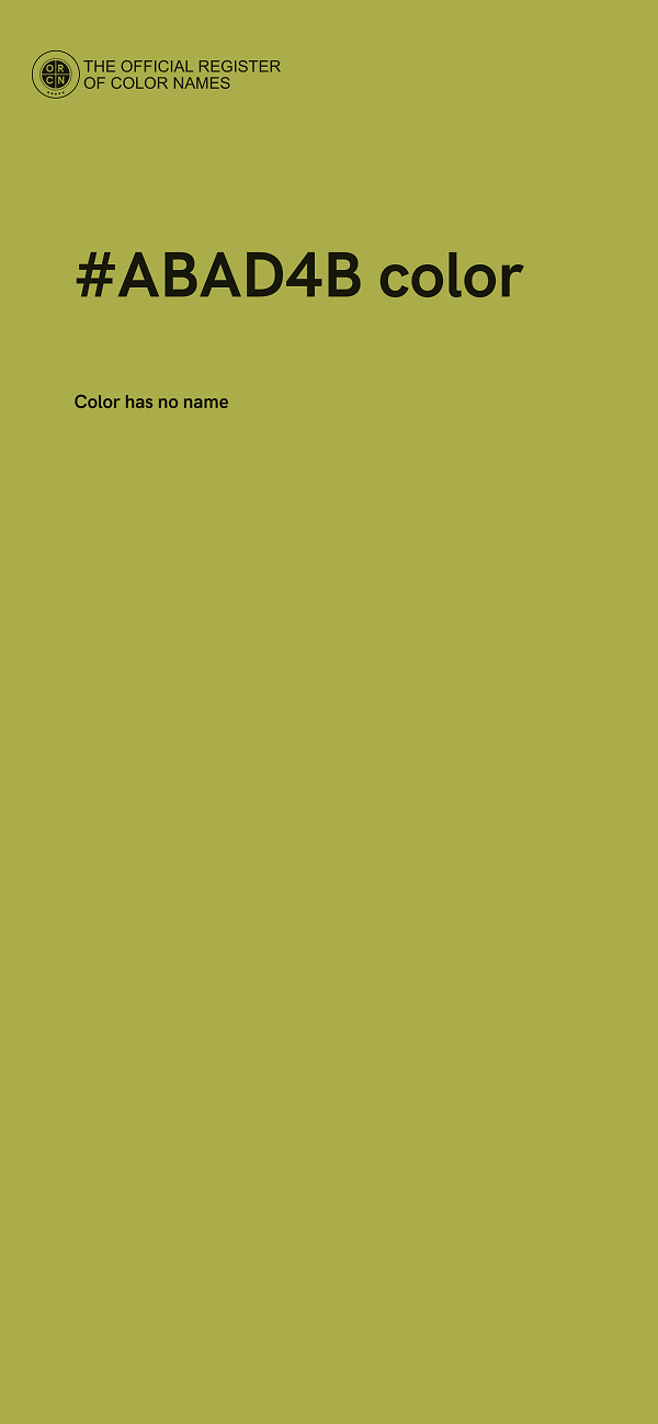 #ABAD4B color image