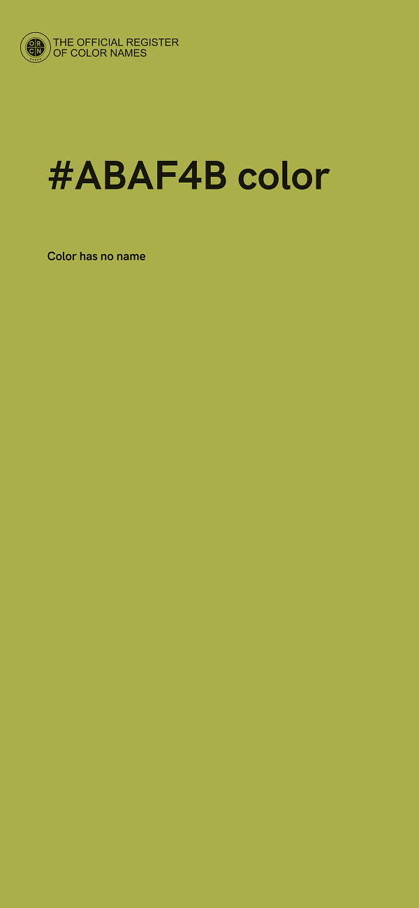 #ABAF4B color image